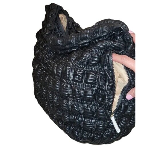 Jason Wu Fay Black Vegan Leather Large Bubble Hobo Shoulder Bag - Picture 4 of 6